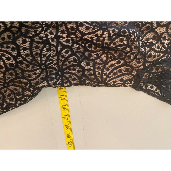 Loft Womens Black & Beige Lace Overlay Dress Size 0 - Picture 7 of 9